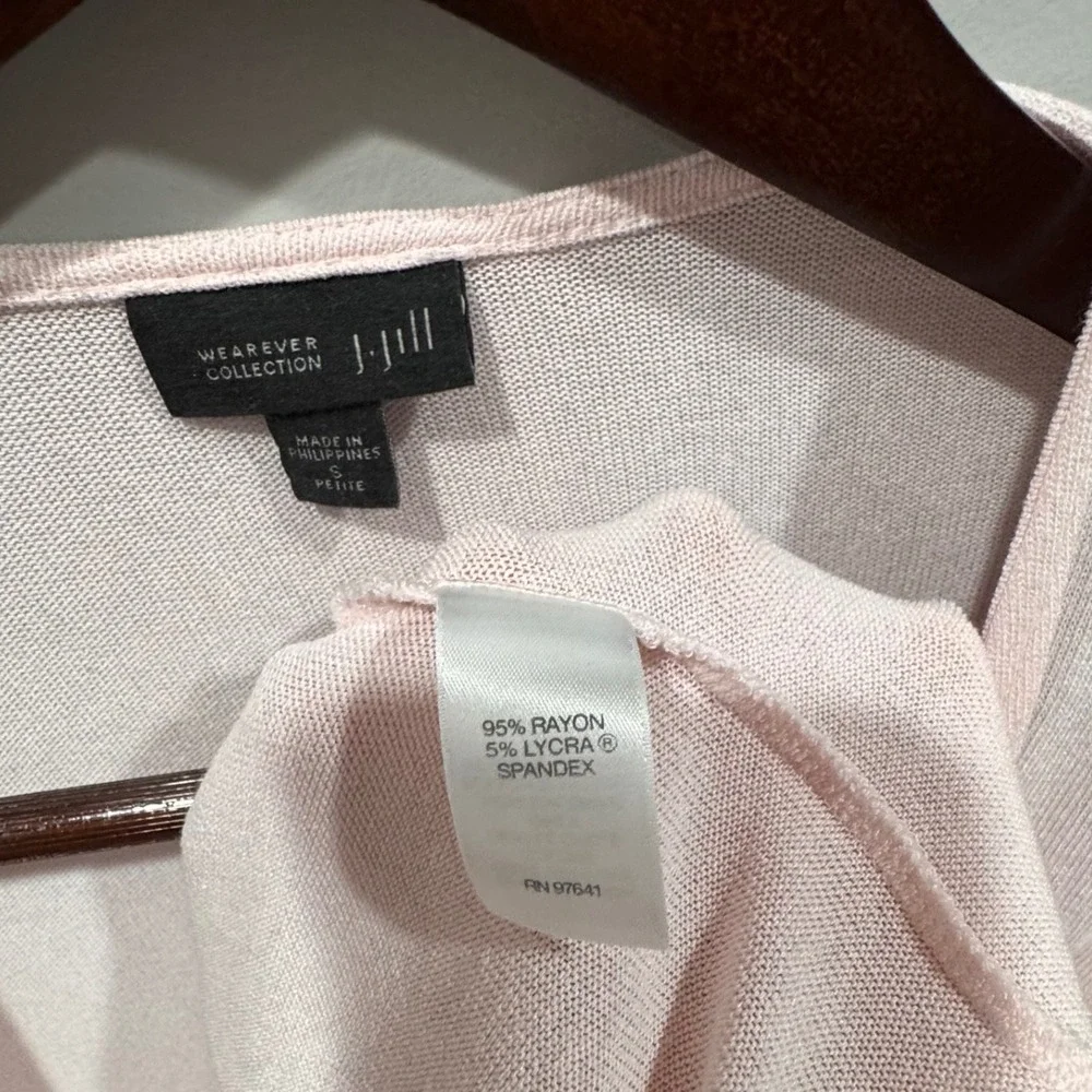 J. Jill Cardigan Women S Petite Pink Excellent Wearever Draped Open Front